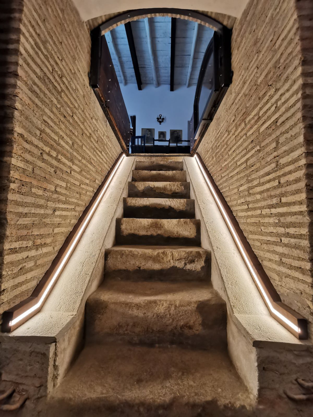 The seventeenth-century brick staircase